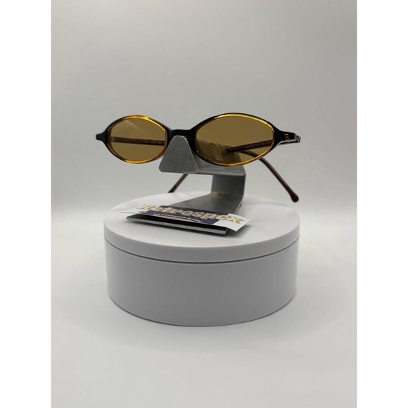 Vintage Y2K Sunglasses | NOS | Non Prescription | Brown Monochrome | 2000s - Picture 4 of 10